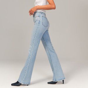 LIKE NEW A&F High Rise Vintage Flare Jean Denim Short 27 Abercrombie & Fitch